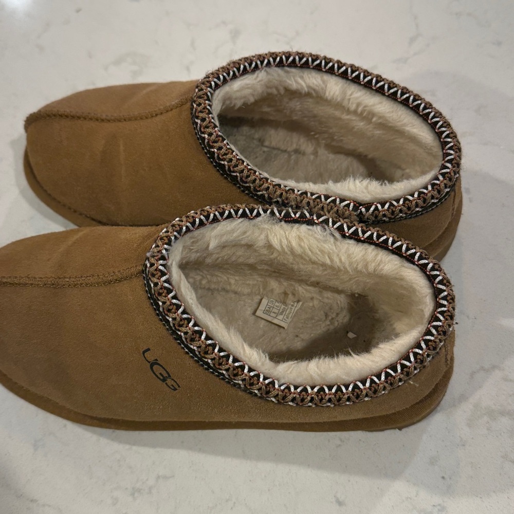 UGG Chestnut Suede Slippers - Picture 3 of 5